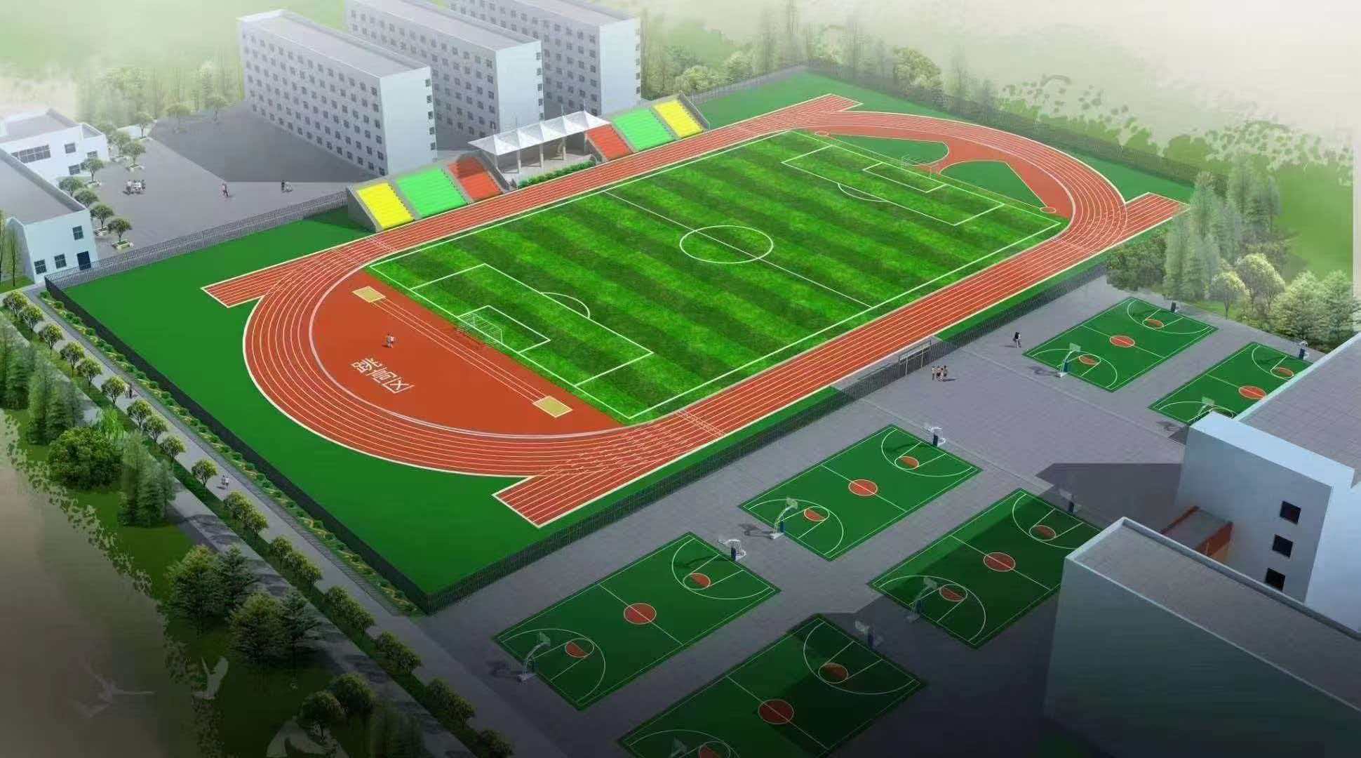 包头市学校运动操场健身步道 - 方案